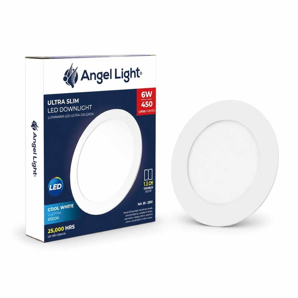 6W Round LED Downlight 6400K