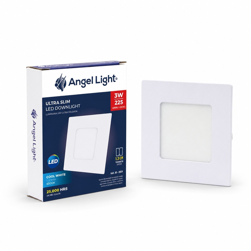 3W Square LED Downlight 6400K