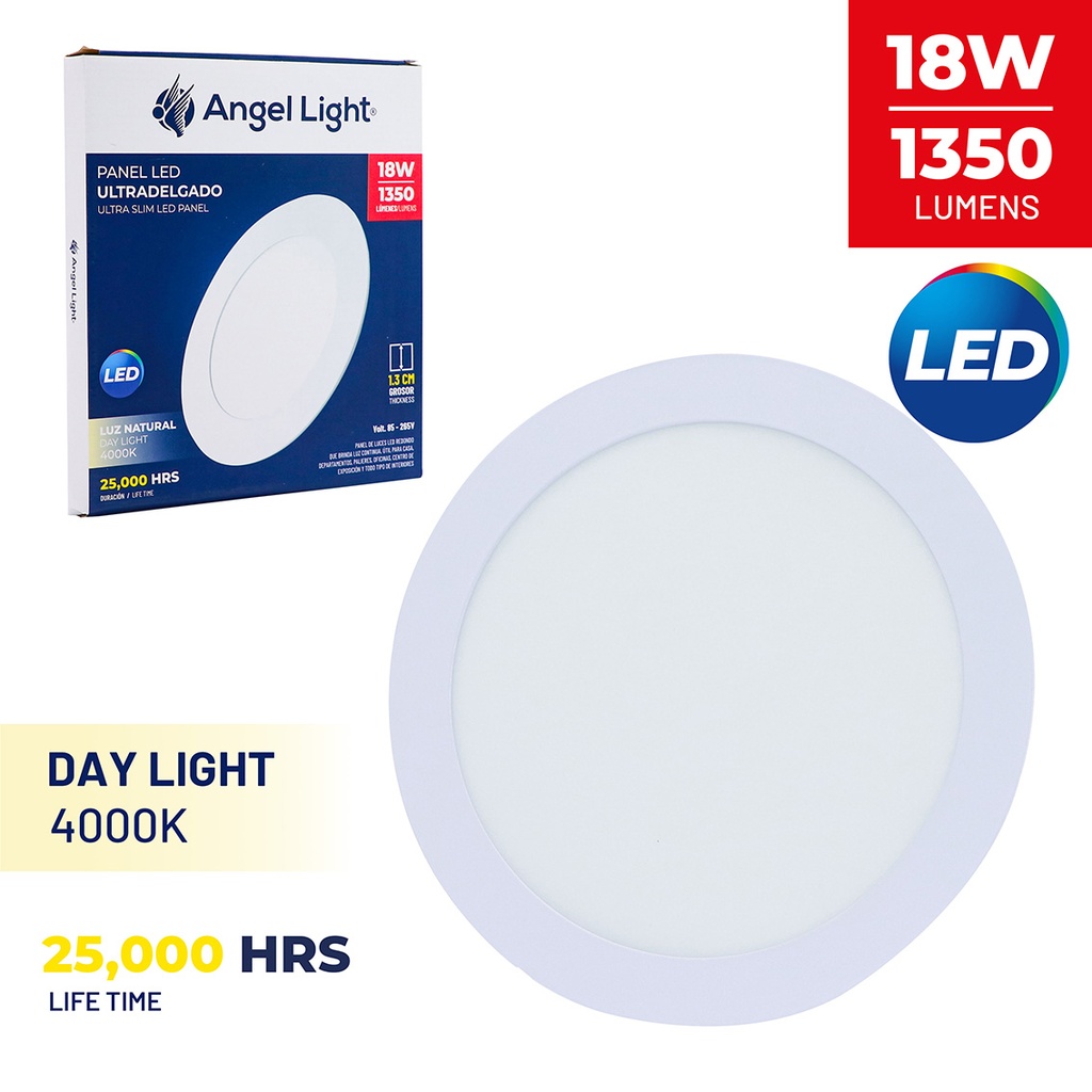 LED round recessed panel light 221mm 18w 4000K white