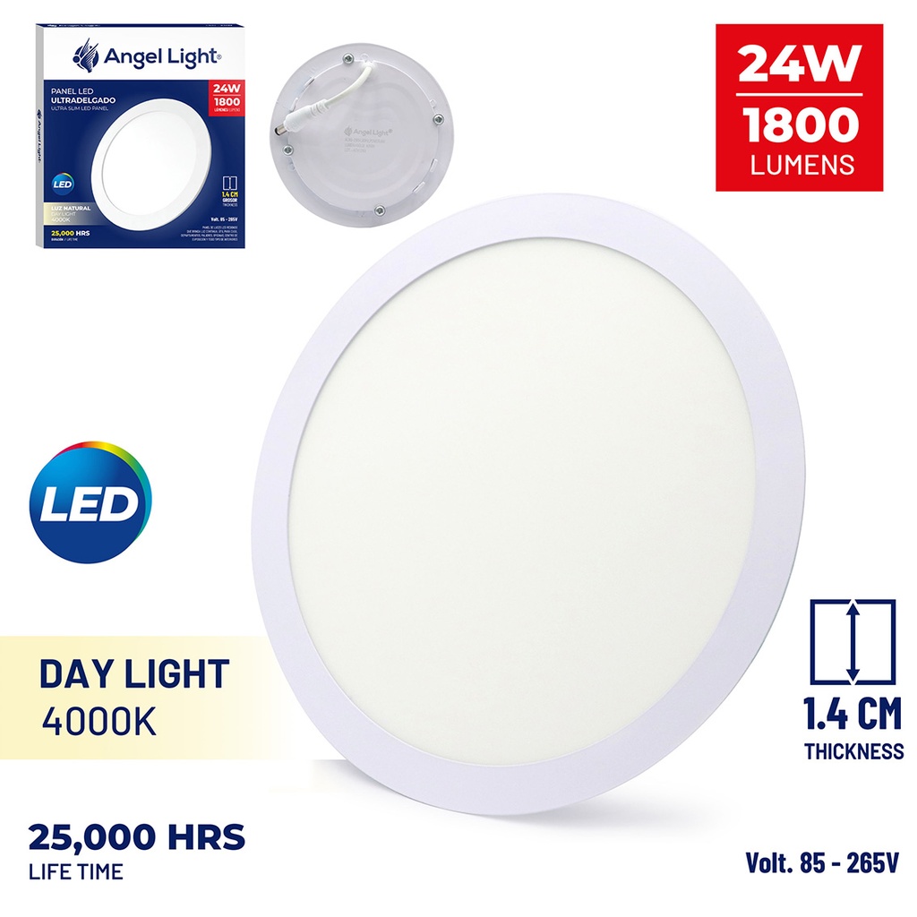 LED round recessed panel light 293mm 24w 4000K white