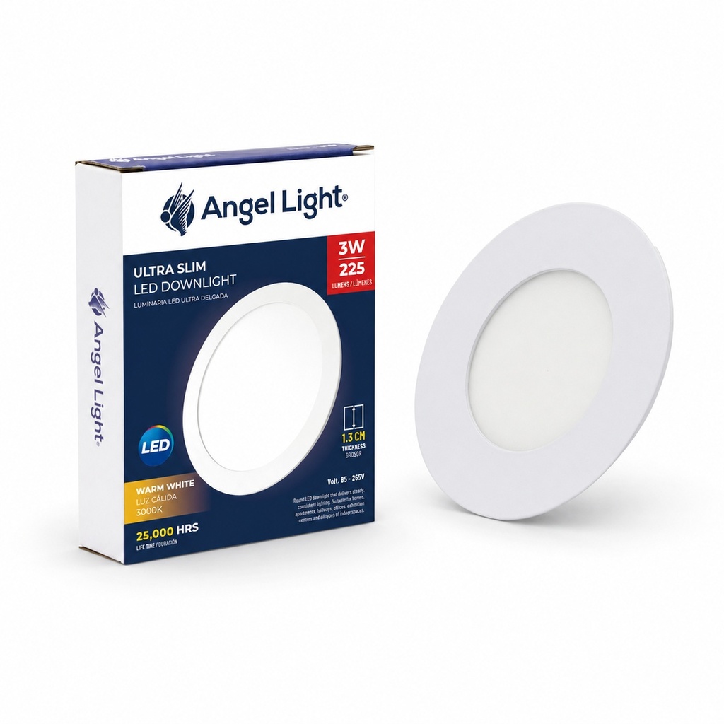 3W Round LED Downlight 3000K