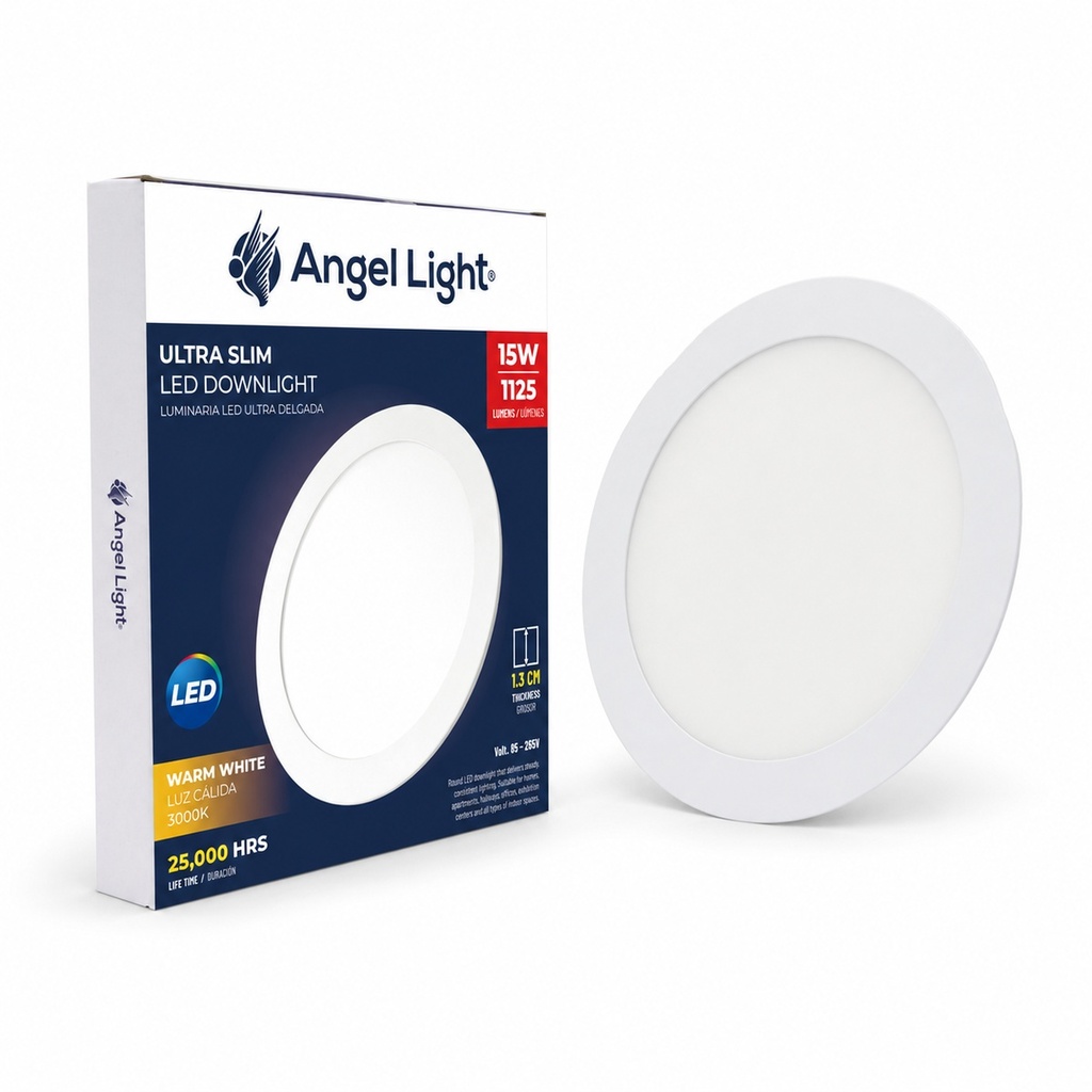 15W Round LED Downlight 3000K
