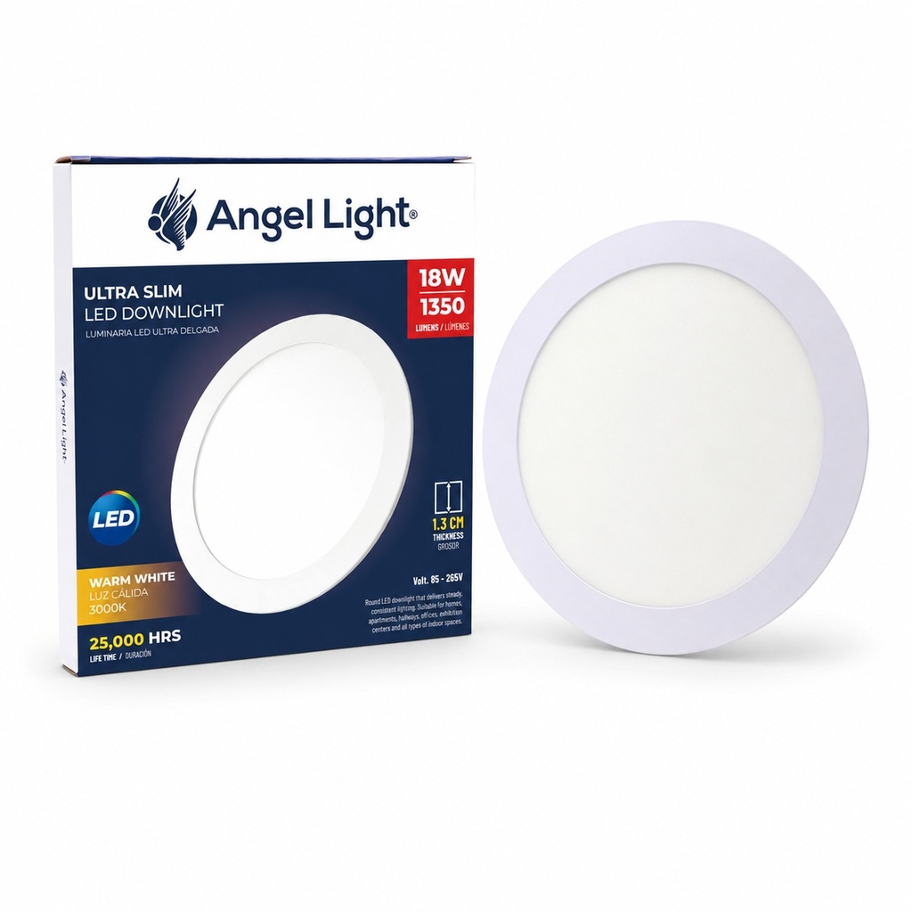 18W Round LED Downlight 3000K