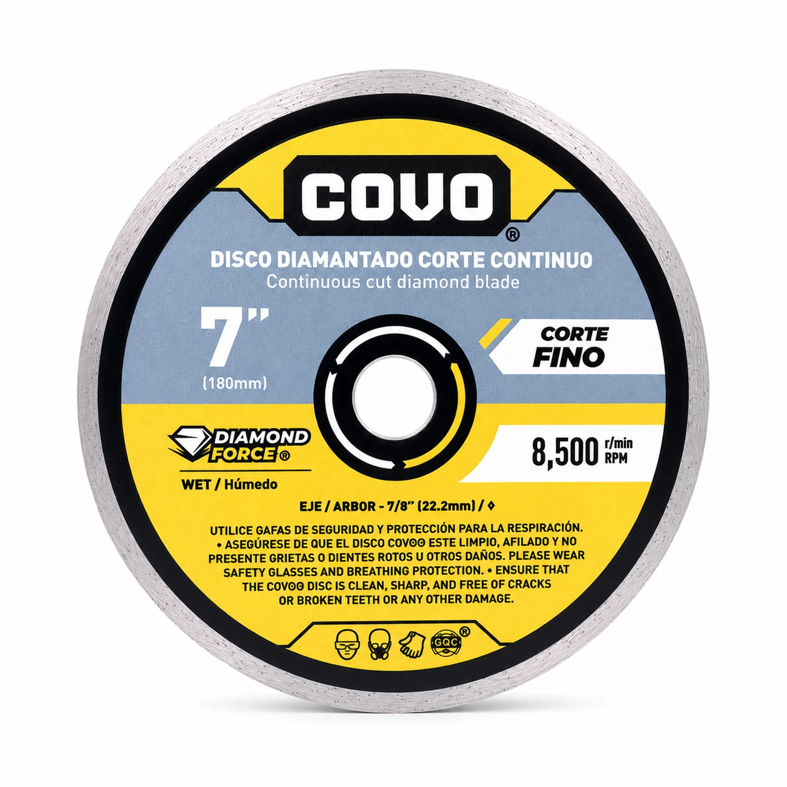 7" Continuous Rim Diamond Blade - Smooth Concrete