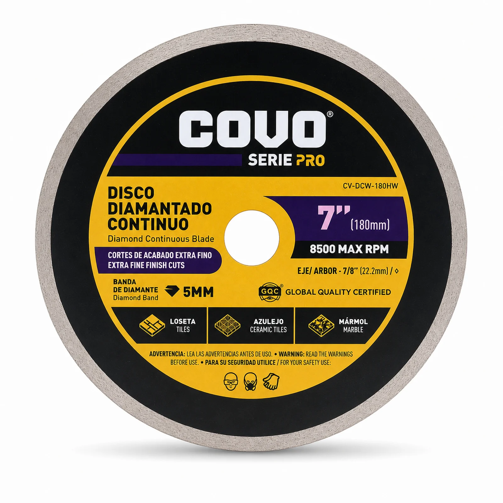 7" Continuous Rim Diamond Blade - Fine Cutting