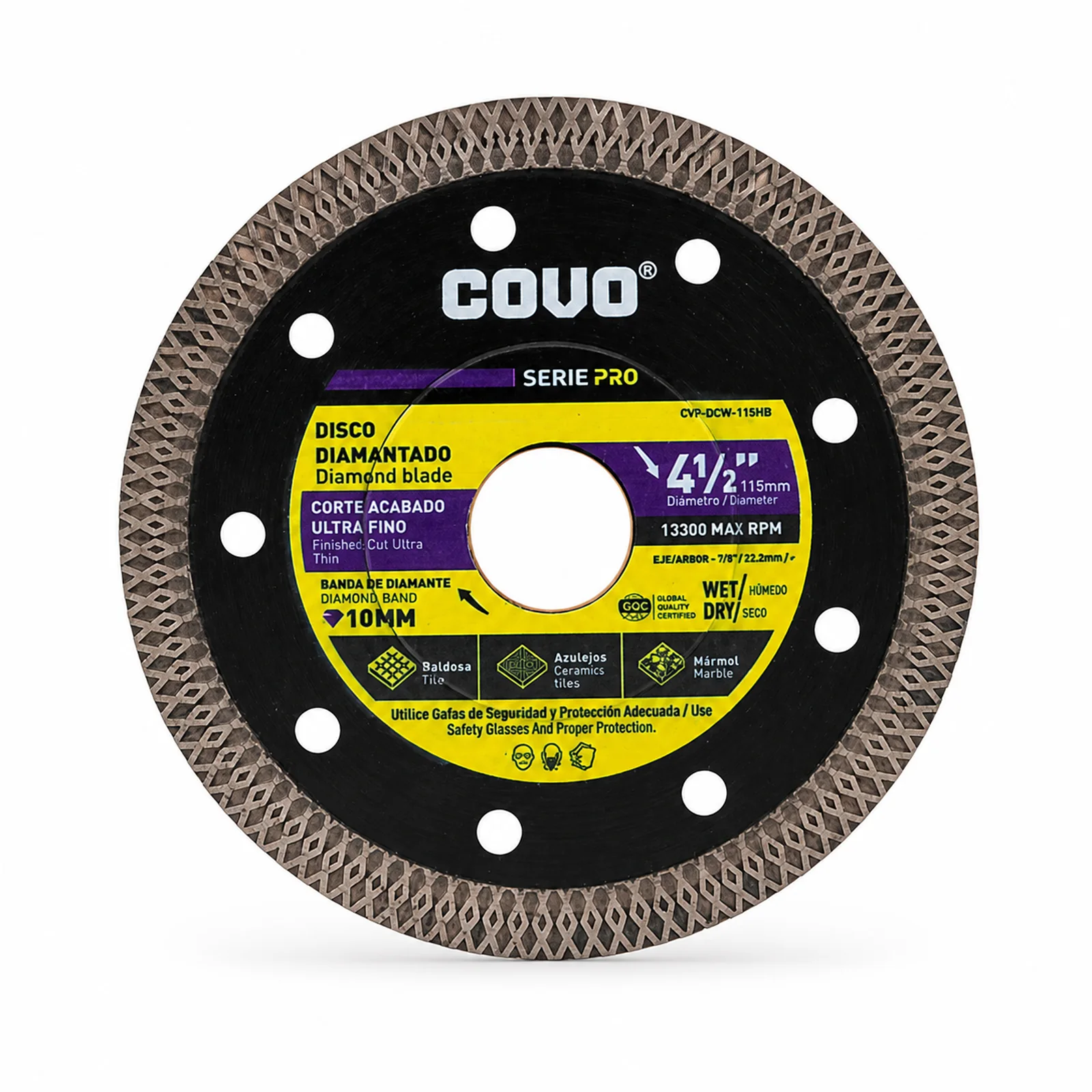 Diamond Mesh Blade / For Fine Cutting / Wet & Dry / 1 Piece / 4-1/2” (115mm)