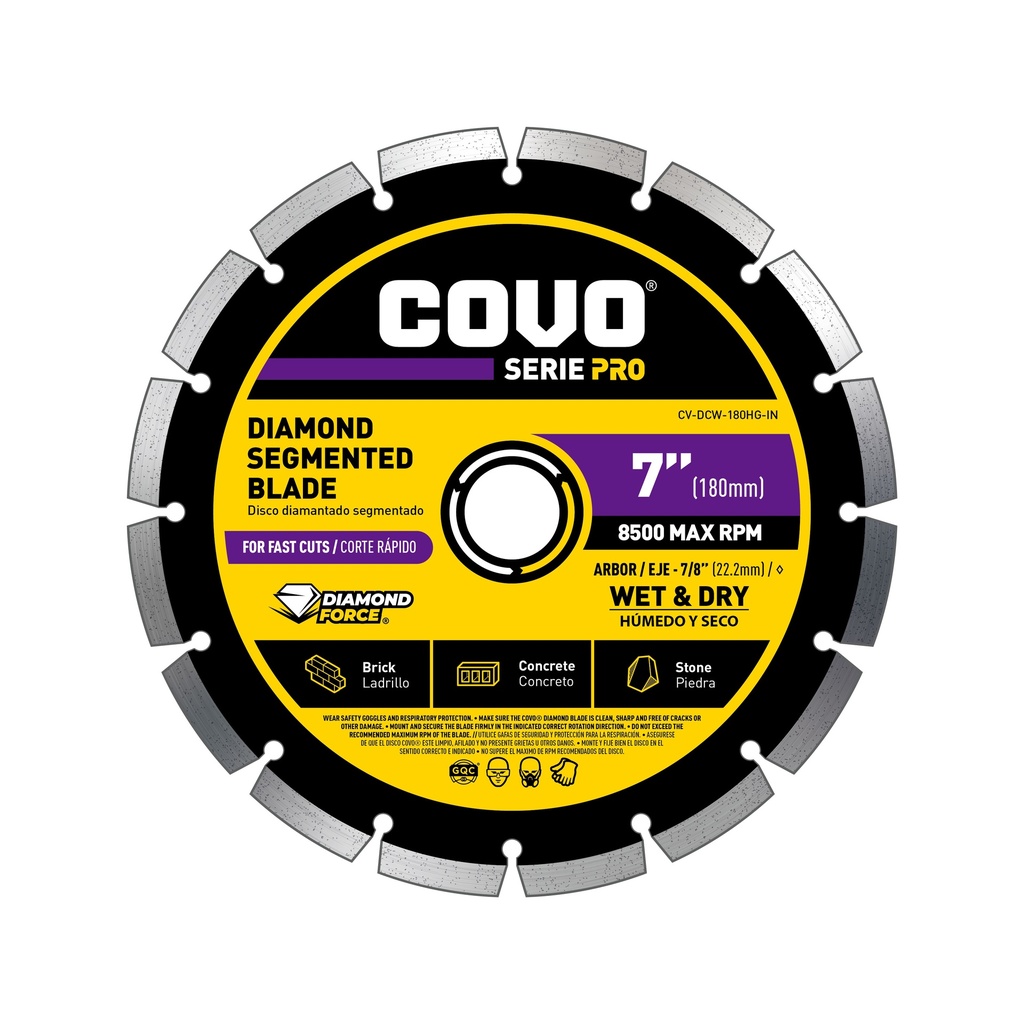 7" Pro Segmented Diamond Blade - Rough Concrete