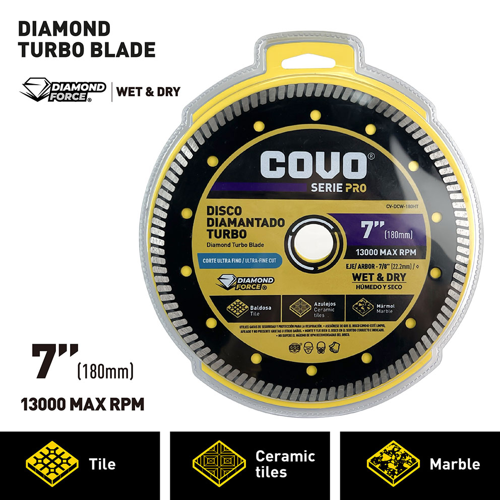7" Turbo Diamond Blade - Concrete Cutting
