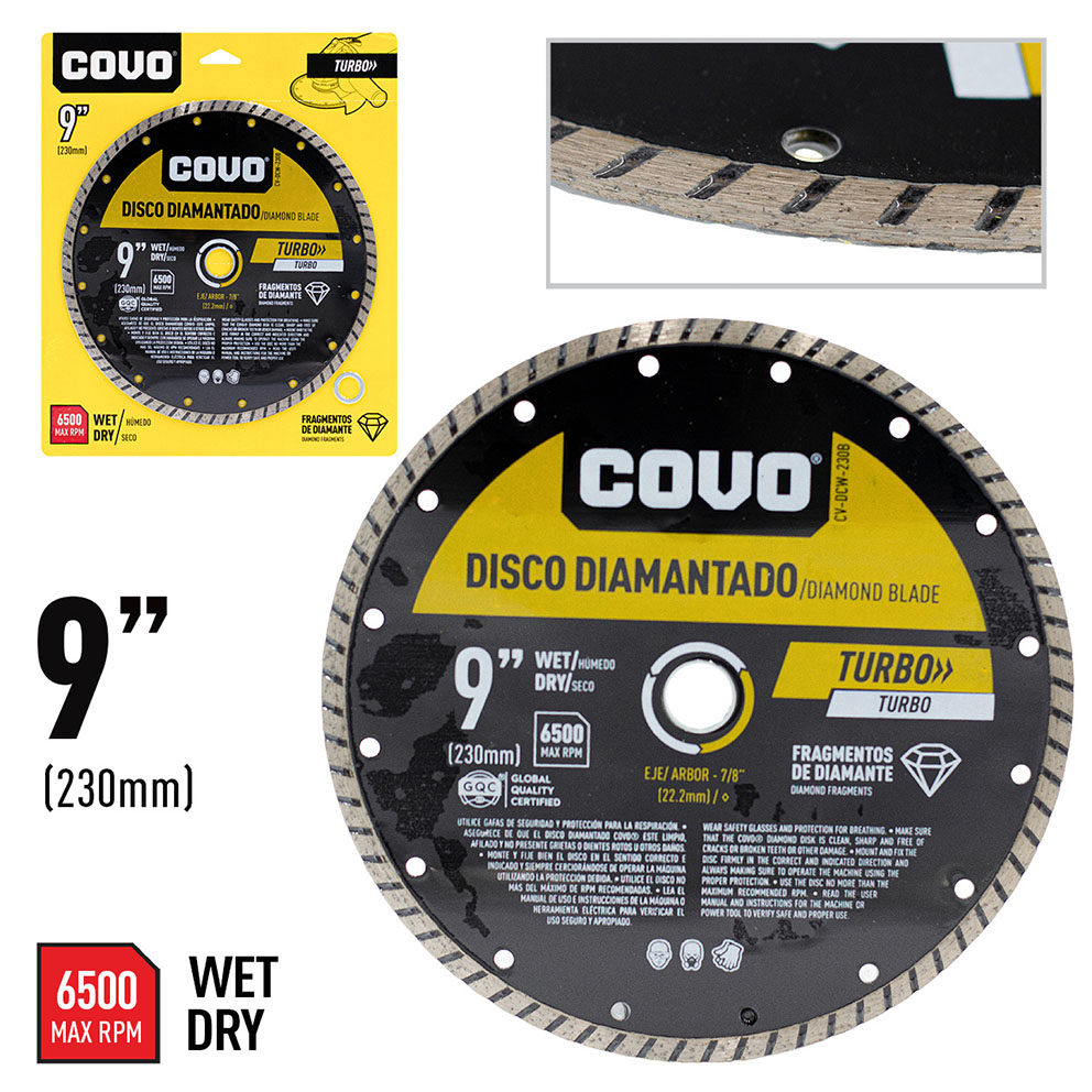 9" Turbo Diamond Blade - Rough Concrete