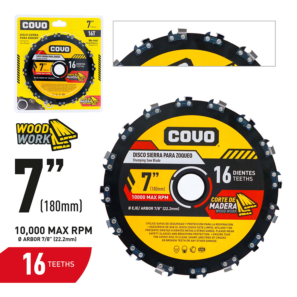 Dado Saw Blade / MN-Steel / 16 Teeth / 1 Piece / 7" (180mm)