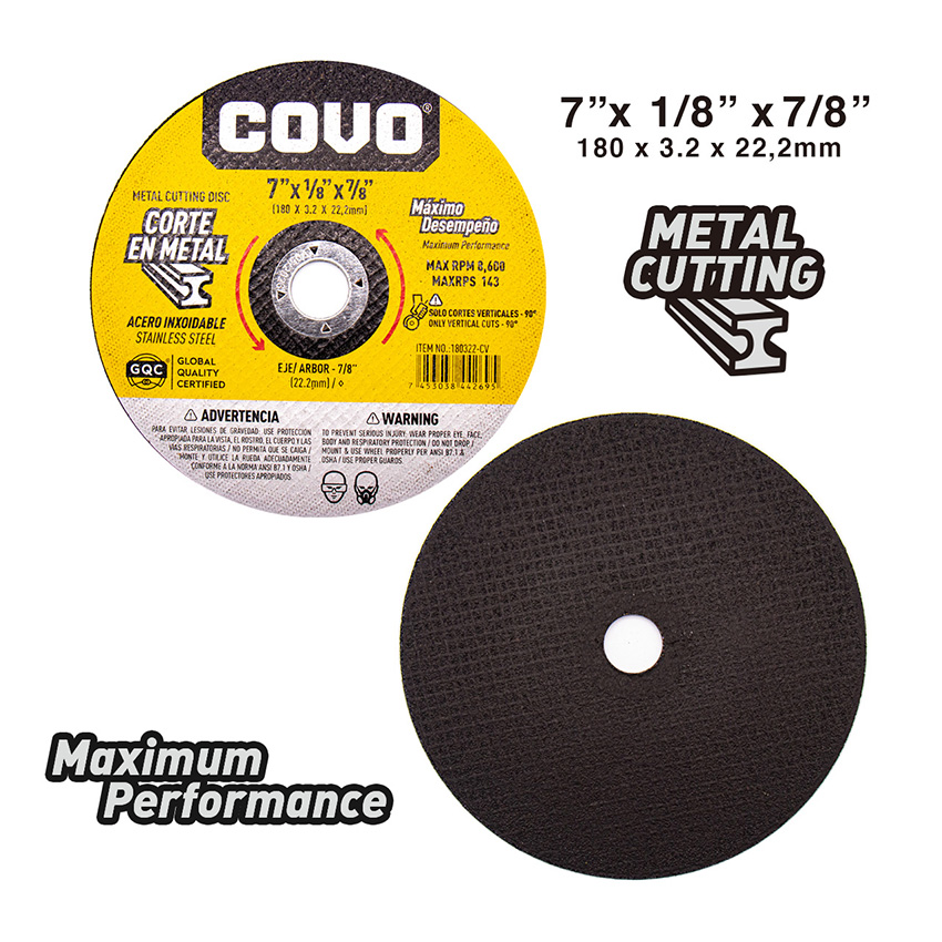 7" Cutting Disc - Metal & INOX