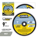 Continuous Rim Diamond Blade / For Smooth Concrete / Wet / 1 Piece / 9" (230mm)