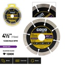 Segmented Diamond Cutting Blade / For Rough Concrete / Pro Series / 1 Piece / 4-1/2" (115mm)