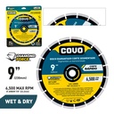 Segmented Diamond Cutting Blade / For Rough Concrete / Wet & Dry / 1 Piece / 9" (230mm)