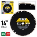 Segmented Diamond Cutting Blade / For Rough Concrete / Dry / 1 Piece / 14" (350mm)