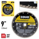 Turbo Diamond Cutting Blade / For Rough Concrete / Wet & Dry / 1 Piece / 9" (230mm)