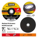 Abrasive Disc for Metal Grinding / Depressed Center Type / Maximum Performance / 1 Piece / 7" (180mm)