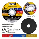 Ultra Thin Metal Cutting Disc / Type 41 Flat / 1 Piece / 4-1/2 (115mm) / Thickness 1/25"