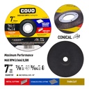 Thin Metal Cutting Disc / Type 42 Depressed Center / 1 Piece / 7" (180mm) / Thickness 5/64"