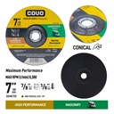 Masonry Cutting Disc / Type 42 Depressed Center / 1 Piece / 7” (180mm) / Thickness 1/8”