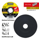 Ultra Thin Metal Cutting Discs / Type 41 Flat / 1 Piece / 4-1/2 (115mm) / Thickness 3/64"