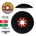 Semi-Flexible Polishing Disc for Marble & Granite / 4-1/2” (115mm) X 7/8” / Grit 120 / 1 Piece