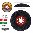 Semi-Flexible Polishing Disc for Marble & Granite / 4-1/2" (115mm) X 7/8” / Grit 36 / 1 Piece