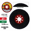 Semi-Flexible Polishing Disc for Marble & Granite / 4-1/2" (115mm) X 7/8" / Grit 60 / 1 Piece
