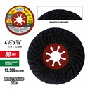 Semi-Flexible Polishing Disc for Marble & Granite / 4-1/2" (115mm) X 7/8" / Grit 80 / 1 Piece