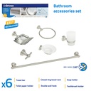 Bathroom Accessories Set - Stainless Steel - Stain
