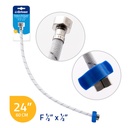 Flexible Hose for Basin/Sink - Nylon & EPDM & Brass - 60cm - F1/2x1/2
