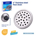 Stainless Steel Floor Drain - Stainless Steel 201 - 4" (10x10cm) - 140g