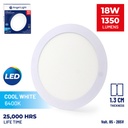 LED round recessed panel light 221mm 18w 6400K