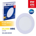 LED round recessed panel light 146mm 9w 3000K white