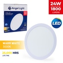 LED round recessed panel light 293mm 24w 3000K white