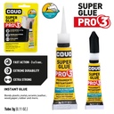 Instant Super glue / Transparent / HIGH STRENGTH / -40°C TO +90°C / 3ML / 1 PIECE